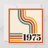 1975 Retro Stripe  Sinaasappel Bedankkaart (Voorkant)