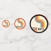 1975 Retro Stripe  Sinaasappel Confetti (Achterkanten)