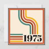 1975 Retro Stripe Sinaasappel Kaart (Voorkant)