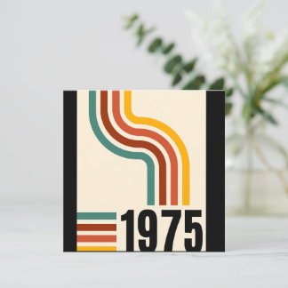 1975 Retro Vintage Poster 50ste verjaardag Kaart