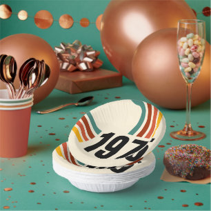 1975 Retro Vintage Poster 50ste verjaardag Papieren Kommen