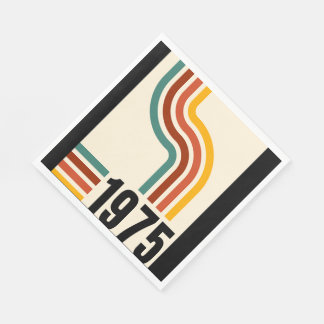 1975 Retro Vintage Poster 50ste verjaardag Servet