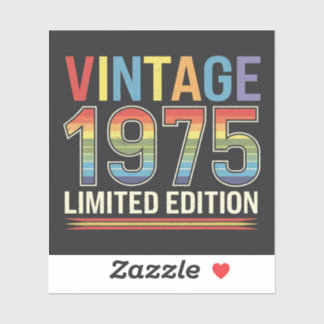  1975 Verjaardag Custom-Cut Vinyl Sticker