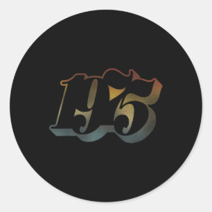 1975 Verjaardag Shirt voor Heren Retro 50ste Bir Ronde Sticker