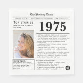 1975 Verjaardag Trivia Servet (Voorkant)