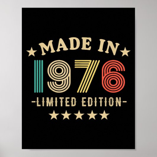 1976 50th Birthday,50th 2026 For Him, Dad,father's Poster (Voorkant)