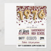 1976 High School College Reunion Kaart (Voorkant / Achterkant)