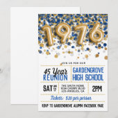 1976 High School College Reunion Kaart (Voorkant / Achterkant)