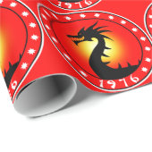 1976 Jaar van de Draak Cadeaupapier (Rol Hoek)