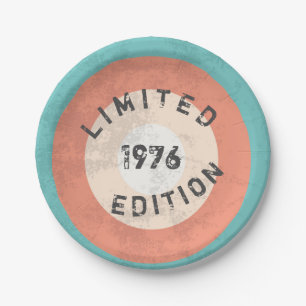 1976 Limited Edition 50ste verjaardagsfeest Papieren Bordje