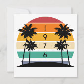 1976 Retro Stripe Sunset Kaart (Voorkant)