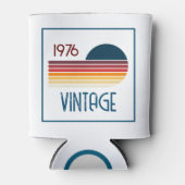 1976 Retro Stripe Zon 50e Verjaardag Blikjeskoeler (Voorkant)