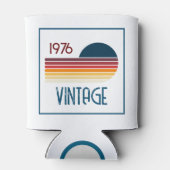 1976 Retro Stripe Zon 50e Verjaardag Blikjeskoeler (Achterkant)