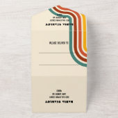 1976 Retro Vintage Poster 50ste verjaardag zwart All In One Uitnodiging (Buitenkant)