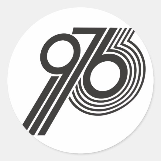 1976 RONDE STICKER (Voorkant)