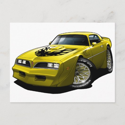 1977-78 Trans Am Yellow Briefkaart (Voorkant)