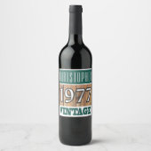 1977 Année de naissance Étiquette de vin (Devant)