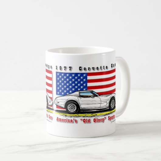 1977 Corvette Coffee-Mok Koffiemok (Voorkant rechts)