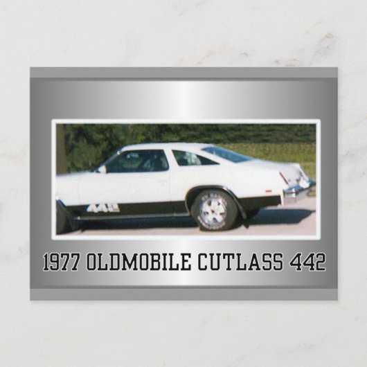 1977 Olds 442 Briefkaart (Voorkant)