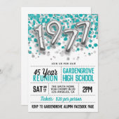 1977 Uitnodiging tot hereniging van de middelbare (Voorkant / Achterkant)