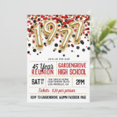 1977 Uitnodiging tot hereniging van de middelbare (Staand voorkant)