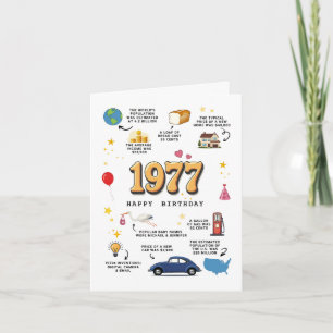 1977 Verjaardag Kaart voor man en vrouw
