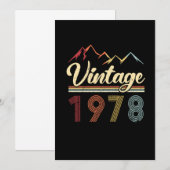  1978 43th Birthday Retro 43 Years old Kaart (Voorkant / Achterkant)