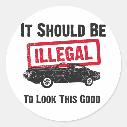 1978 Chevrolet Camaro Z28 Ronde Sticker (Voorkant)