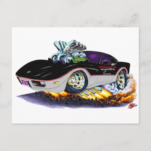 1978 Corvette Indy Pace Car. Briefkaart (Voorkant)