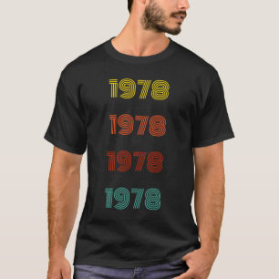 1978 Retro Jaar Typografie T-shirt