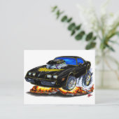 1979-1981 Trans Am Black-Gold-auto Briefkaart (Staand voorkant)