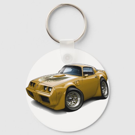 1979-1981 Trans Am Gold Car Sleutelhanger (Voorkant)
