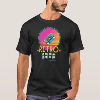 1979 Classic Retro  Sunset Tape Cassette Mu T-shirt
