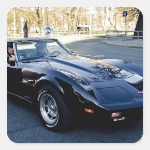 1979 Corvette Klassieke Sportscar Vierkante Sticker