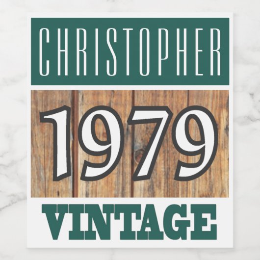 1979 Geboorte Wijn Label Wijn Etiket (Enkel label)