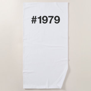 1979 Hashtag 46 Verjaardag Jubileum Strandlaken