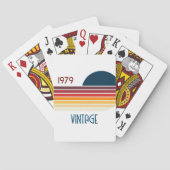  1979 Retro Stripe Sun Pokerkaarten (Achterkant)