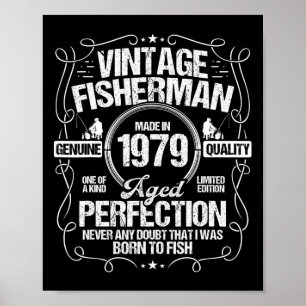 1979 Vis verjaardag voor visser 1979 Jaar Geboren Poster
