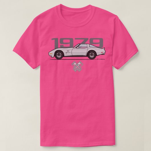 1979 zilvervet t-shirt (Design voorkant)