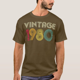 1980 41e verjaardag Mannen met retro-cadeau vrouw T-shirt