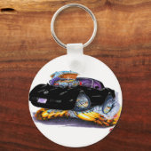 1980-82 Corvette zwarte auto Sleutelhanger (Voorkant)