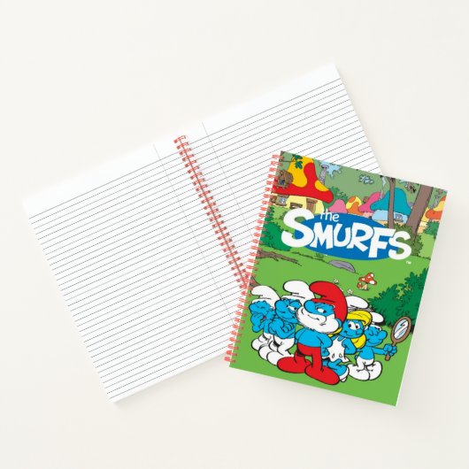 1980 Classic Cartoon Smurf Spiral Carnet 8,5x11 (Intérieur)