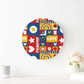 1980 Forever Love Pop Art Design Horloge (Maison)