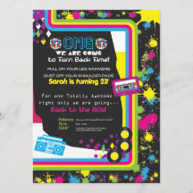 1980 Invitation de fête totalement stupéfiante