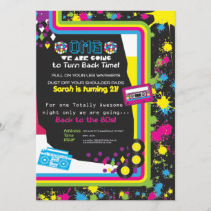 1980 Invitation de fête totalement stupéfiante