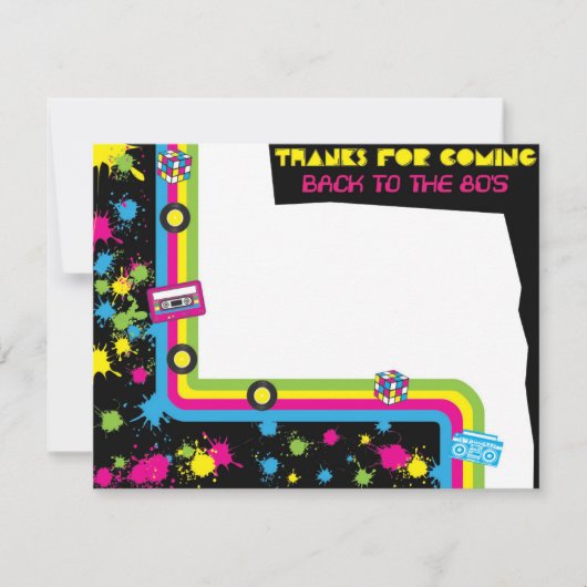 1980 Totalement génial Carte de remerciements du P (Devant)