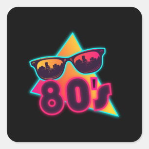 1980 zonnebrillen 1980  80 Lover 80 Costume Vierkante Sticker