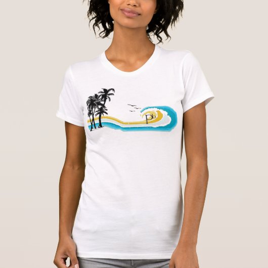 1980MauiPalm Tree T T-shirt (Voorkant)