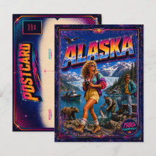 1980s Alaska ansichtkaart 80s retro Briefkaart