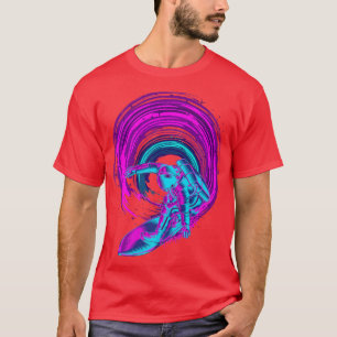 1980s Art Synthwave Surfen Vaporwave Surfer Astro T-shirt